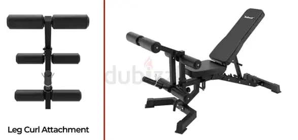 Heavy duty Adjustable Bench with leg extension leg curl attachment