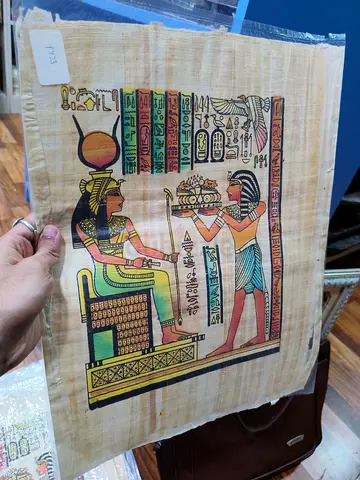Authentic Egyptian Papyrus Painting — Hand-Painted Scene 45*33cm