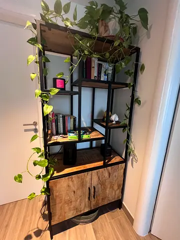 Industrial style book shelf