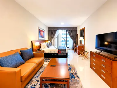 Fully Furnished Studio with Balcony + DEWA & Parking Free