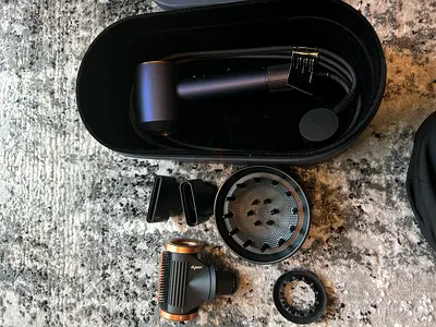 Dyson Supersonic hair dryer HD15 with attachments and diffuser - Prussian Blue/ Rich Copper