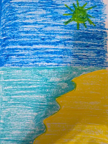 رسمة شاطئ البحر