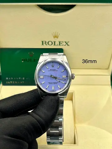 Rolex Oyster Perpetual 36mm Men’s Watch - Lilac Dial, Stainless Steel