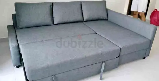 Ikea L shape sofa store cum bed and you can fix the