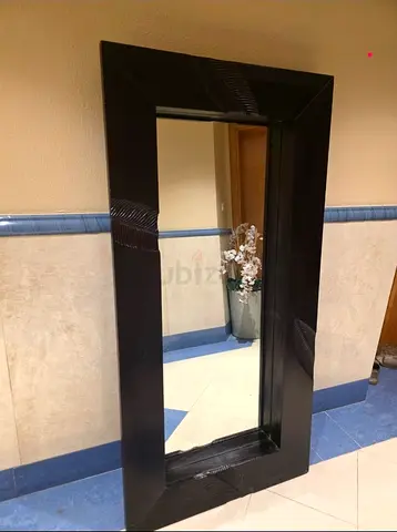 Large Full-Length Black Framed Mirror Worth Over AED 4,000 Going For Just AED 500 Only. Urgent Sale!
