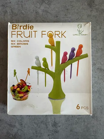 Hummingbird Fruit Fork Set – 6 Pcs | Colourful Bird Forks | Brand New