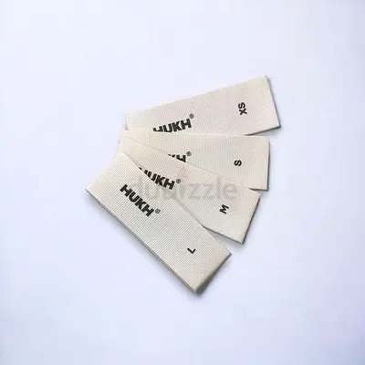 Set of 4 Woven Clothing Size Labels (XS, S, M, L) - New