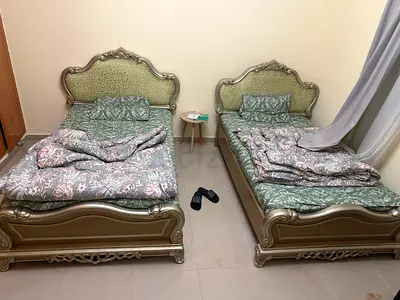Pair of classic single beds with headboards — perfect condition
