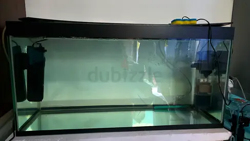 Temperd Glass Aquarium Tank with Filter and Accessories Size Lenght 90 width 35 cm height 45 cm .
