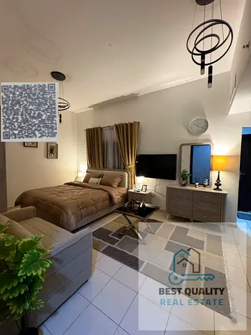 Furnished studio apartment for monthly rent in Al Rawda 2, next to Al Shurooq Mall, Sheikh Ammar Street, Ajman