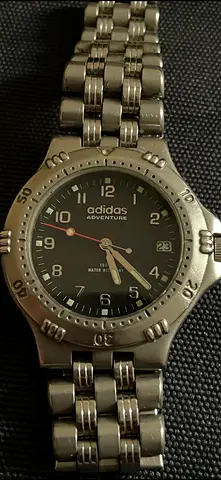 Adidas Adventure mens stainless steel wristwatch - working, classic look