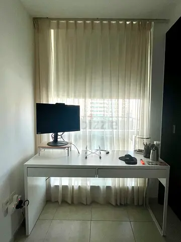 White study desk with two drawers - excellent condition