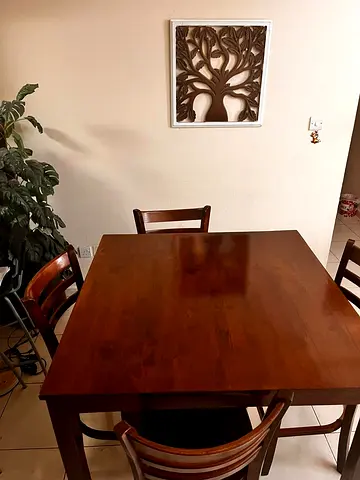 Dining table and chairs