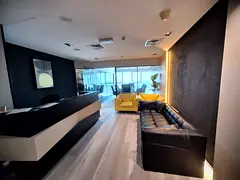 Luxury office for annual rent, ready furniture and décor, landlord-paid AC, elegant finishing, prim