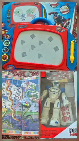 Kids Magnetic Drawing Board, Snakes  Ladders, Remote-Control Robot, Soccer Board,Bullet Train-Bundle