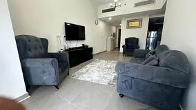 1 bhk fully furnish flat available with 2 washroom and balcony.