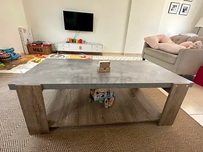 Modern Rectangular Coffee Table with Storage Shelf. Strong and sturdy.