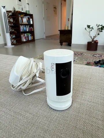 Ring Indoor Security Camera (white) with Power Adapter - Good Working Condition