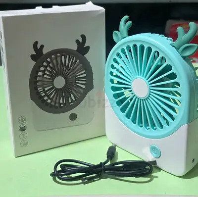 Portable USB Rechargeable Mini Fan with Antler Design