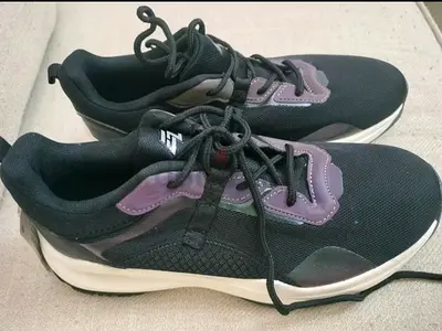 Black Mesh Athletic Running Shoes