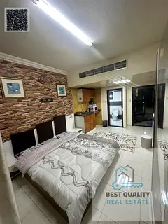 A very special price for a studio apartment in Al Rawda, furnished and with all bills included.