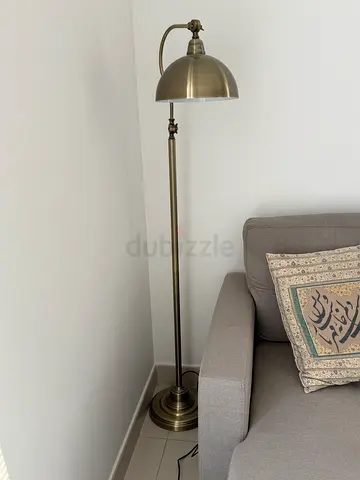 Brass Floor Lamp with Adjustable Arm