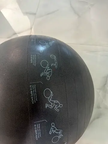 Used Stability/Exercise Ball with Exercise Guide - Good Condition