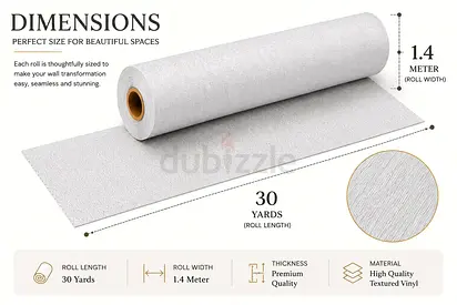 Premium Fabric Wallpaper Roll, Peel and Stick Self Adhesive Wall Covering, Waterproof Scratch
