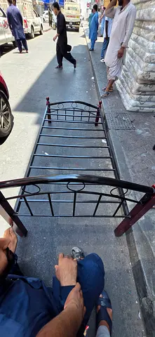 Single Metal Bed Frame with Headboard and Footboard - Good Condition