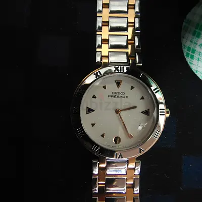 Seiko Presage two-tone men’s dress watch - working, good condition vintage