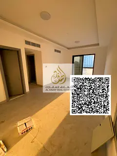 Two bedrooms and a living room, first occupancy in Al Jurf 3, 3 bathrooms and a balcony, master bedr