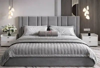 Brend New fabric wooden King size 180x200 Bed with Madical Matress Available