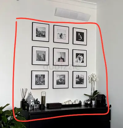 IKEA LOMVIKEN Frame, black, 32x32 cm Black Picture Frame (Square) - Good Condition