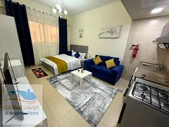 Now available: furnished studio apartment for monthly rent, all bills included, in Al Yasmin Towers,