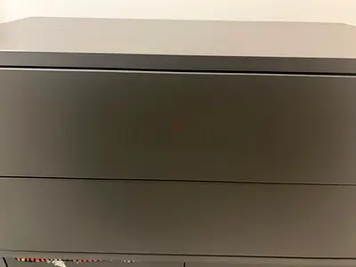 Modern Gray Two Drawer Cabinet