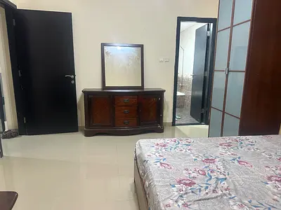 Master furnished bedroom with attached bathroom