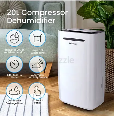 Pro Breeze Dehumidifier 20L smart