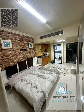 Furnished Studio with Balcony in Al Rawda 2 | Bills Included & Prime Location