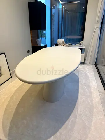 NEW 220cm Table white Microconcrete