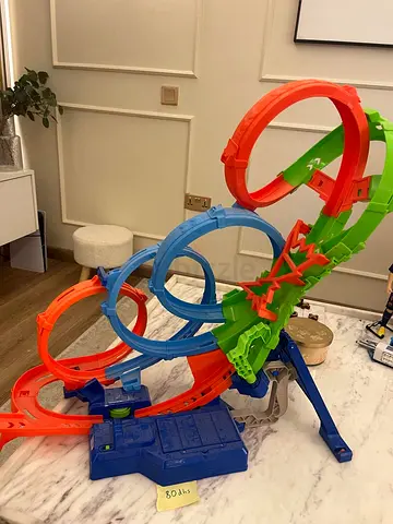 Hot Wheels-style Looping Race Track Set - Used, Good Condition