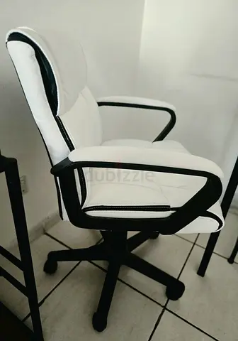 White and Black Ergonomic Office Chair — Good Condition
