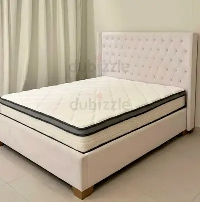 Brend New high quality fabric luxury king size 180x200 Bed with spring mattress available