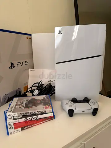 PlayStation 5, 1 TB (disc version) Slim with Controller and 3 Games - Good Condition