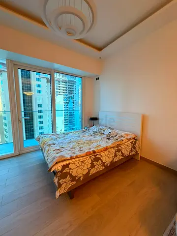 Queen bed with mattress in good condition + bedside table