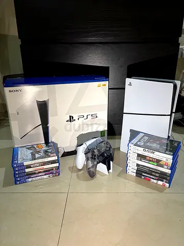 PS5 1Tb with 2 controllers, PS5 cds  PS4 cds