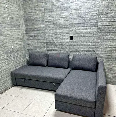 ikea Gray L-shaped Sofa with Chaise - Compact Corner Sofa
