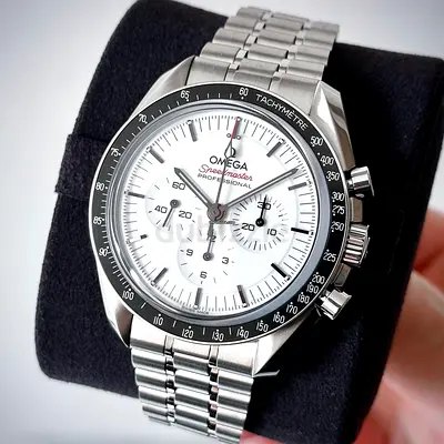 Omega Speedmaster Professional Stainless Steel Chronograph — White Dial