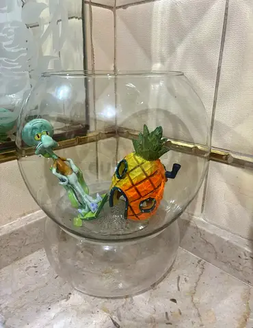 Large Size Fish Bowl (Free Squidward and Pineapple House of Spongebob)