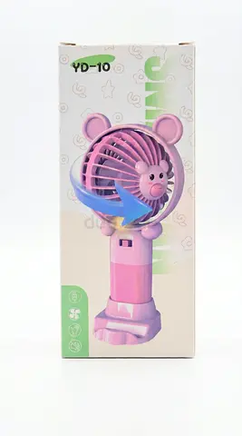 Small fan - Portable Cute Bear Electric Fan - Pink (Handheld/Table Stand)