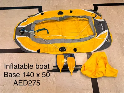 Inflatable Two-Person Boat with Oars and Pump - 140 x 50 cm